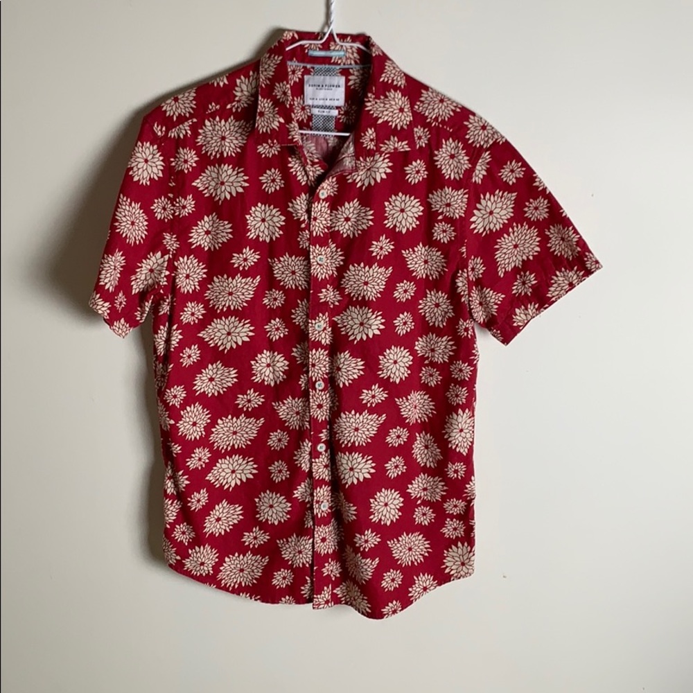 Denim and Flower button down